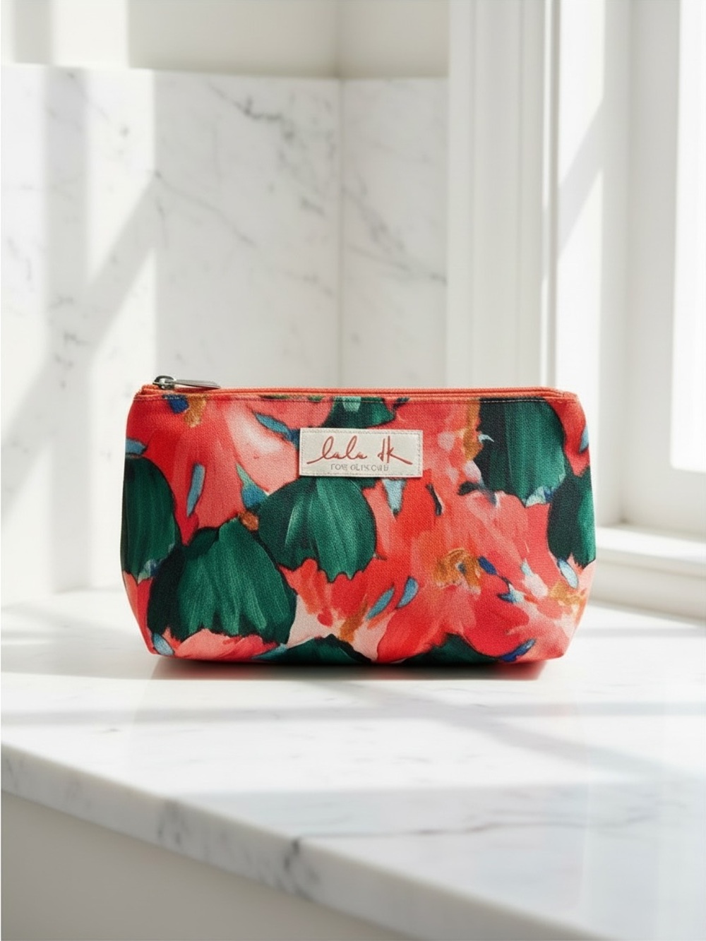 Clinique x Lulu DK Limited Edition Floral Makeup Cosmetic Bag NWOT